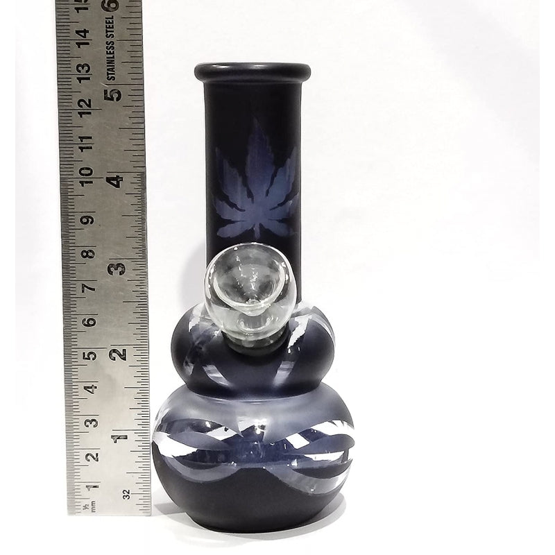 Moksha 5.5 inch portable glass smoking pipe hookah rolling paper bong
