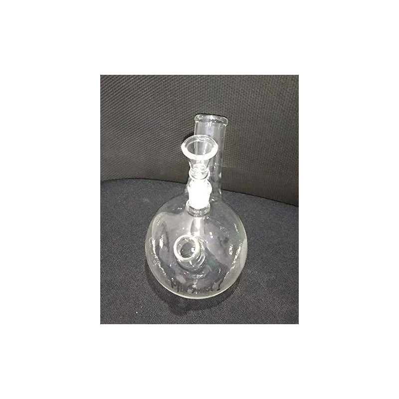 moksha 6-inch ball glass waterpipe bong (15cm, clear)