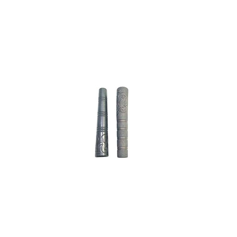 Moksha 6 Inch Black Clay Chillum Pipe | Traditional Smoking Chillum Moksha Bongs