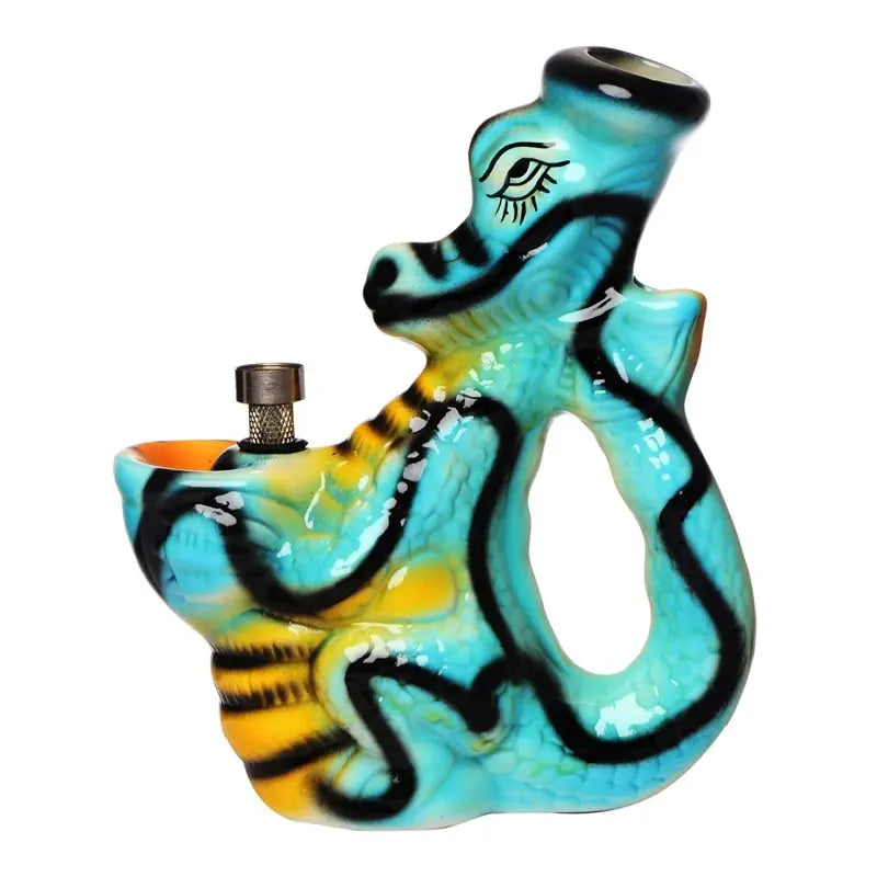 Handmade ceramic bong gift
Compact ceramic smoking bong