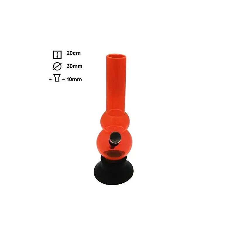 orange color water bong side view