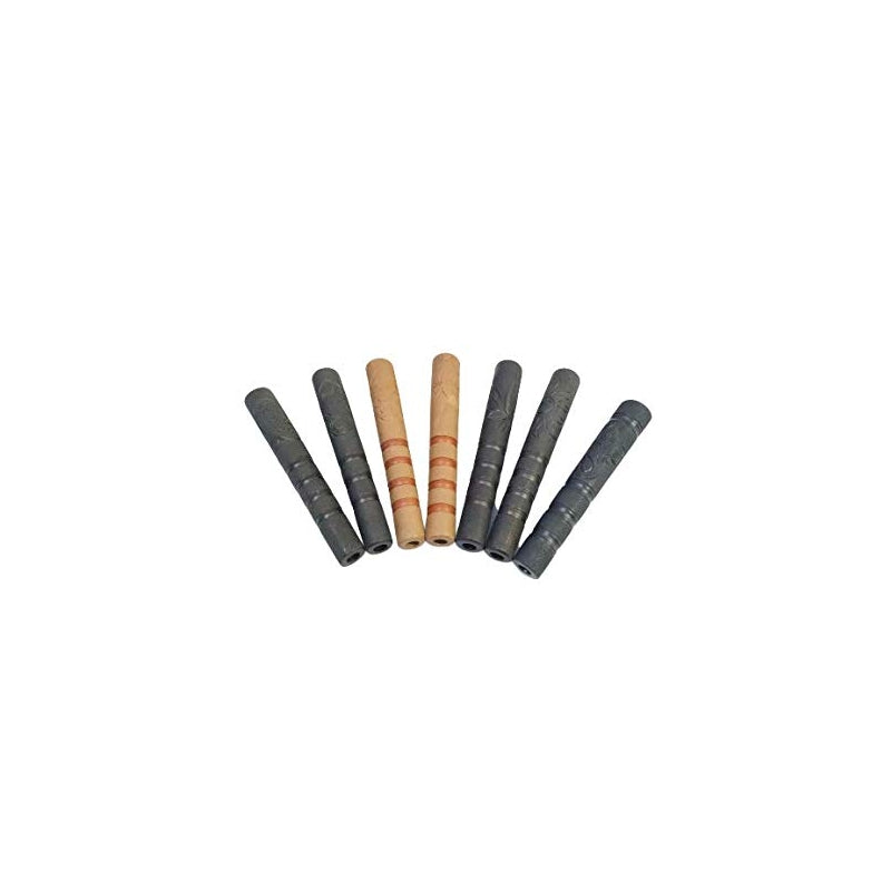 Moksha 8 inch clay smoking chillum pipe 1pc