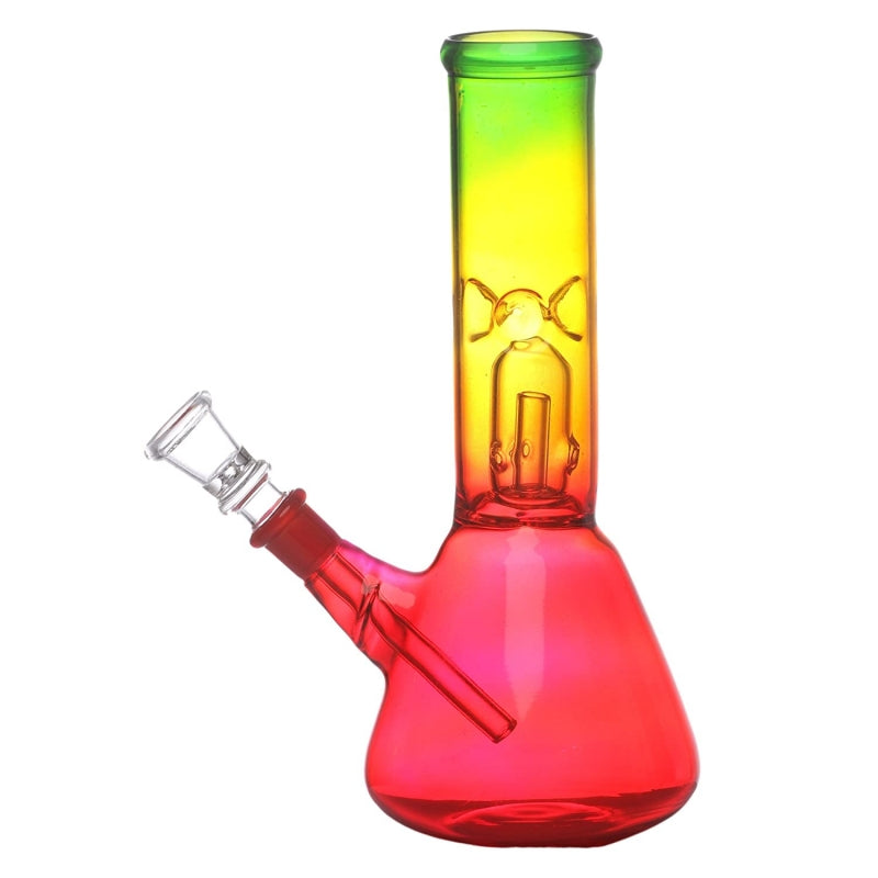 Moksha 8 inch Rasta glass percolator bong