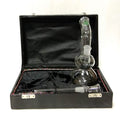 leaf print glass hookah pipe