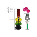 portable acrylic smoking pipe with shooter bowl for travel use
