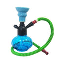 Moksha 8 Inch Glass Hookah with Ceramic Chillum – Single Bulb Design Moksha Bongs