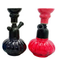 Moksha 8 Inch Glass Hookah with Ceramic Chillum – Single Bulb Design Moksha Bongs