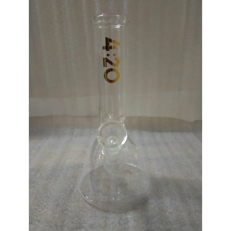 Glass smoking pipe with ice
Compact glass water bong