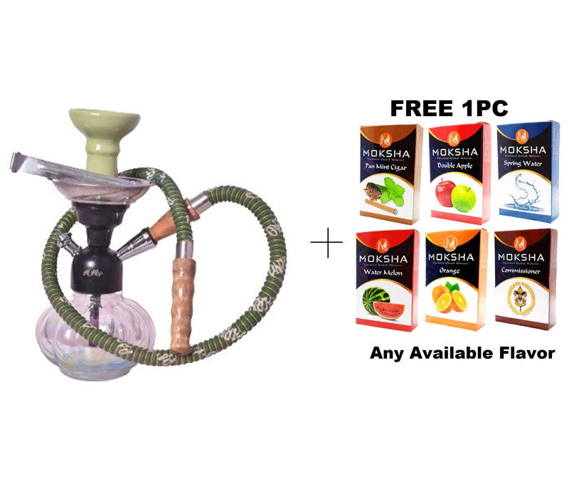 9-inch shisha with metal ash catcher