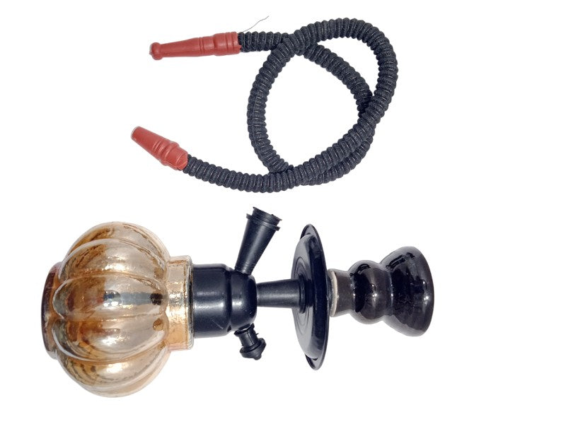 Compact black hookah for flavored smoking