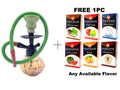 Stylish green glass hookah 9 inch