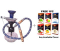 Compact blue waterpipe with ash catcher