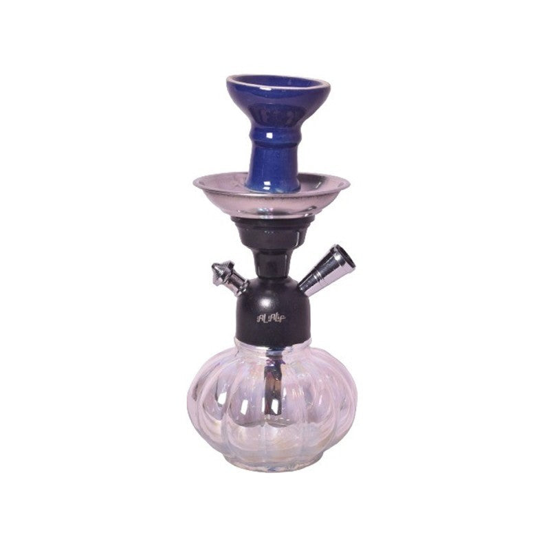 Moksha 9 inch blue pumpkin glass hookah