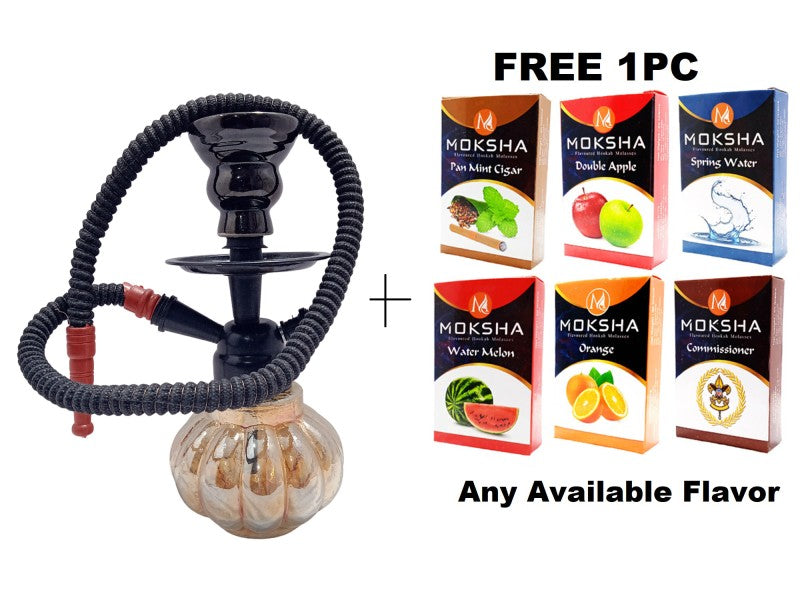 Glass hookah with metal ash catcher