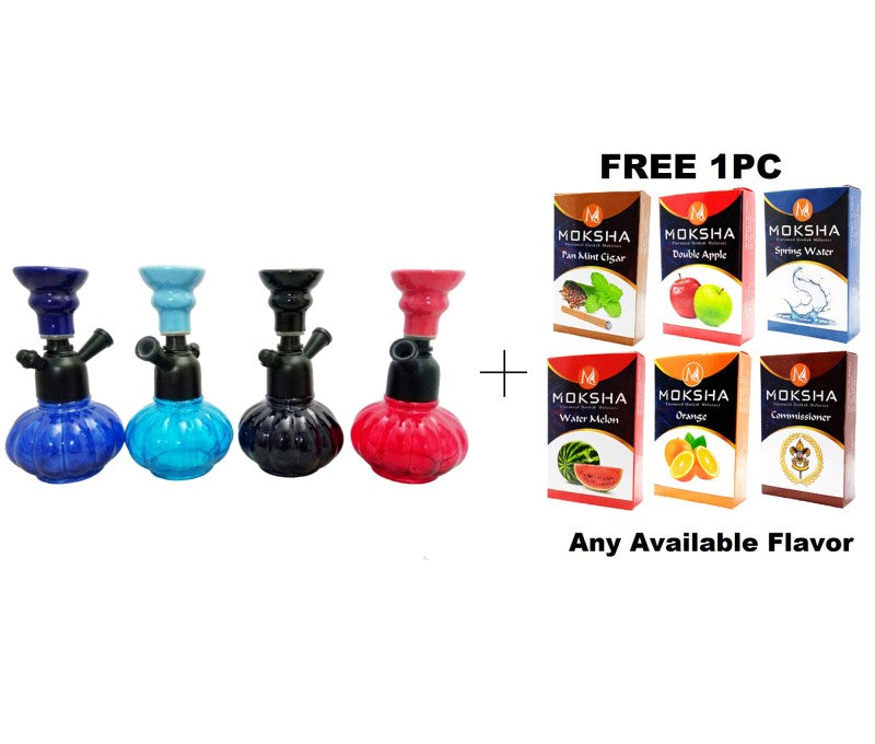 Moksha glass waterpipe hookah assorted color