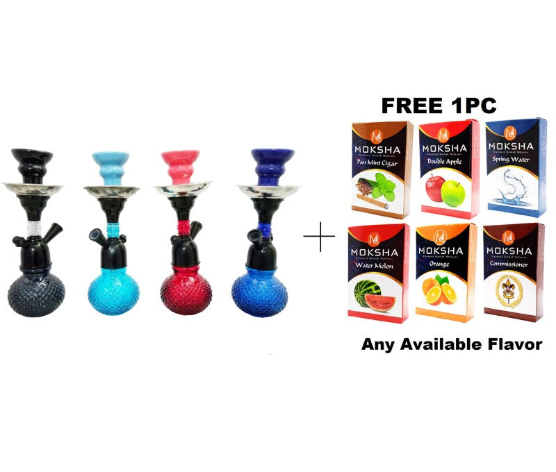 Moksha travel-friendly glass hookah
