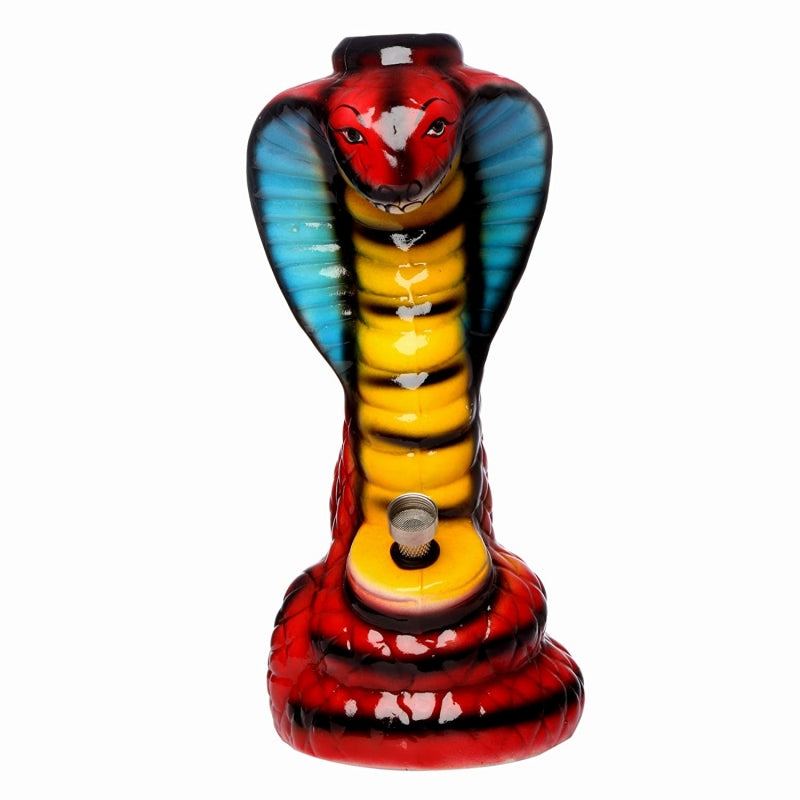 moksha 9 inch tall snake shapes ceramic water bong