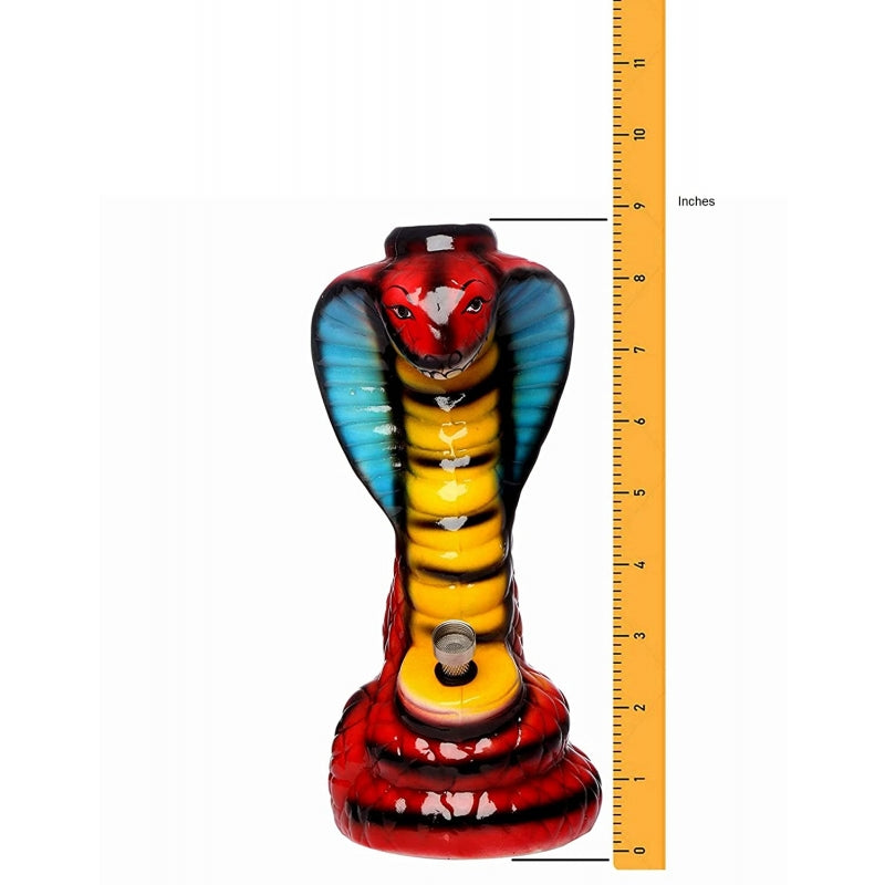 moksha 9 inch tall snake shapes ceramic water bong