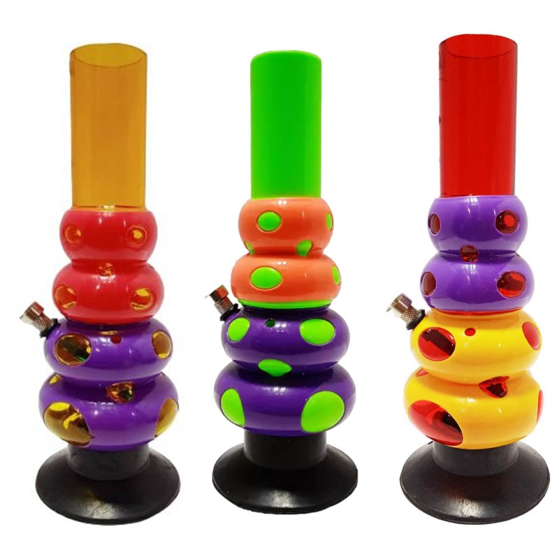 Moksha 4-bulb acrylic water bong
12 inch multicolor smoking bong