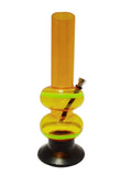 Moksha 12 Inch Double Bulb Acrylic Water Bong (30cm, Transparent Yellow) Moksha Bongs