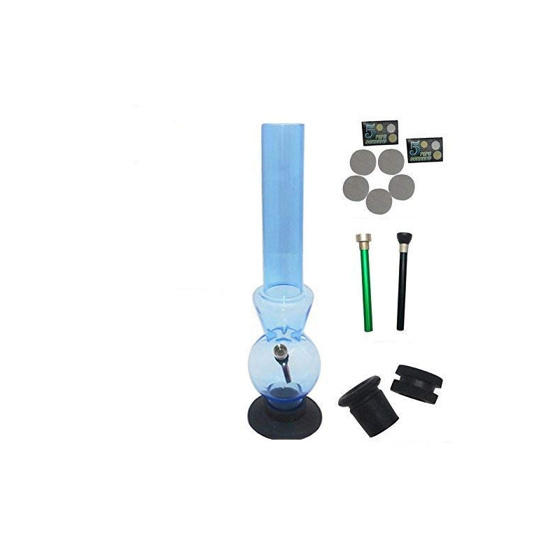 Complete acrylic ice bong smoking kit with accessories