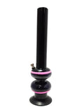 moksha 16 inch black double bulb acrylic bong