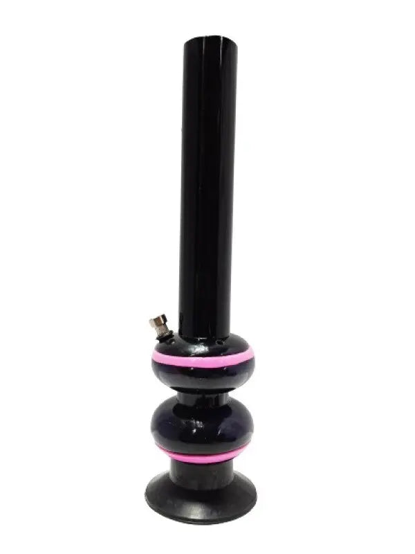 moksha 16 inch black double bulb acrylic bong