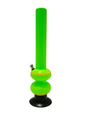 moksha 16 inch green double bulb acrylic bong
