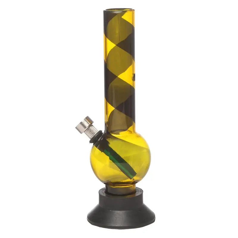 moksha 8 inch rasta green acrylic mini bong