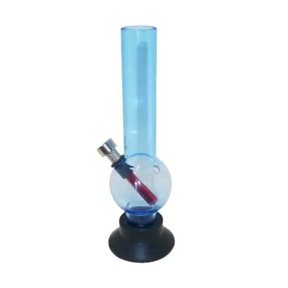 moksha 8 inch transparent sky blue mini bong