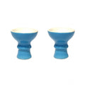 Heat-resistant sky blue ceramic chillum for hookah