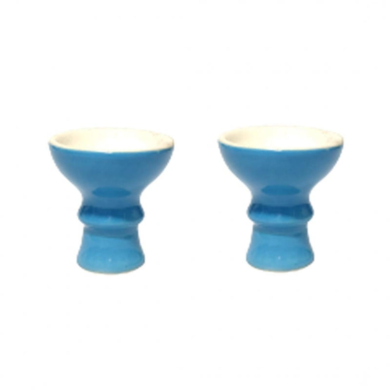 Heat-resistant sky blue ceramic chillum for hookah