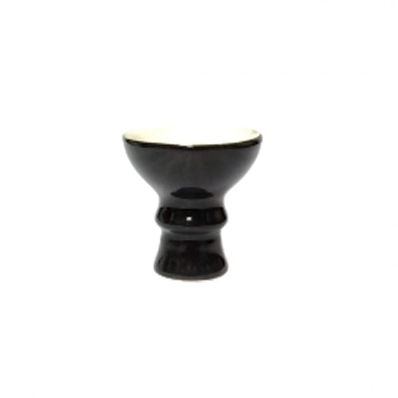 Clay hookah chillum with sleek black finish by Moksha