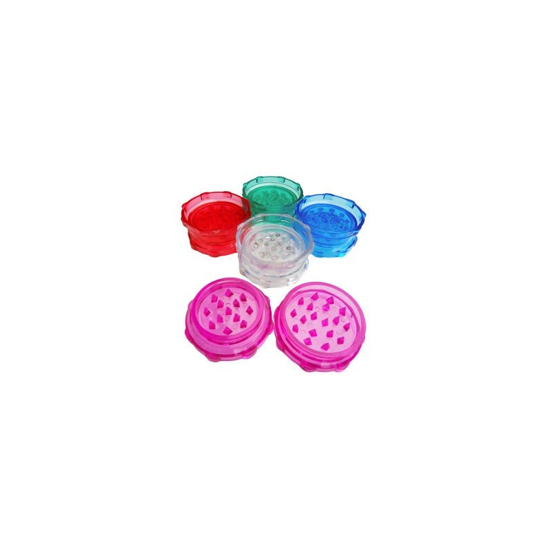 Moksha Combo Deal! 12" Multicolor Acrylic Bong, 4 Aluminum Shooters, 5 Grommets, 10 SS Screens & 2" Herb Grinder (gra209) Moksha Bongs