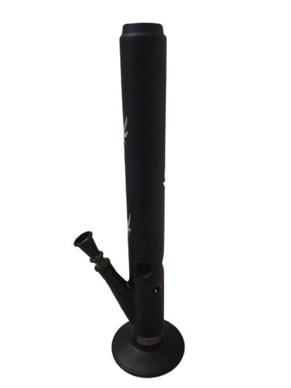 Moksha Combo Deal! 18" Frosted Glass Ice Bong & 5" Mini Glass Bong (Black & Red) Moksha Bongs