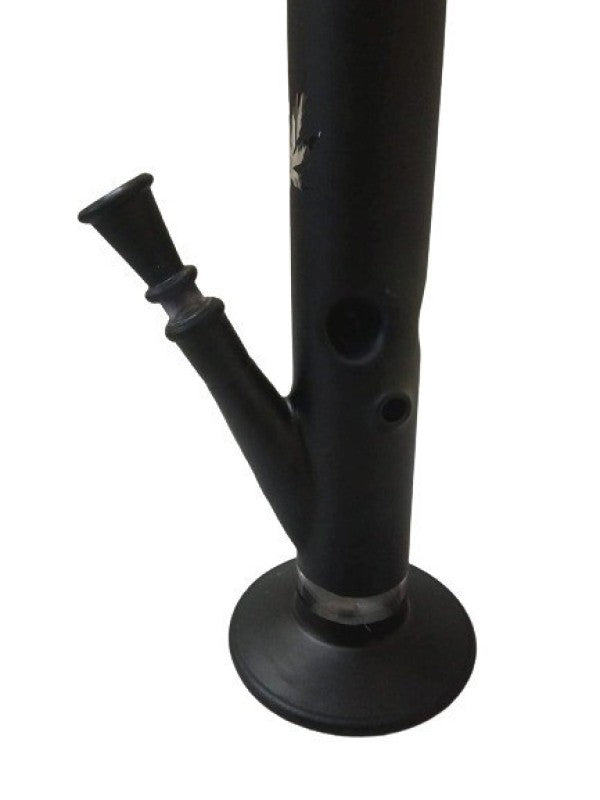 Moksha Combo Deal! 18" Frosted Glass Ice Bong & 5" Mini Glass Bong (Black & Red) Moksha Bongs