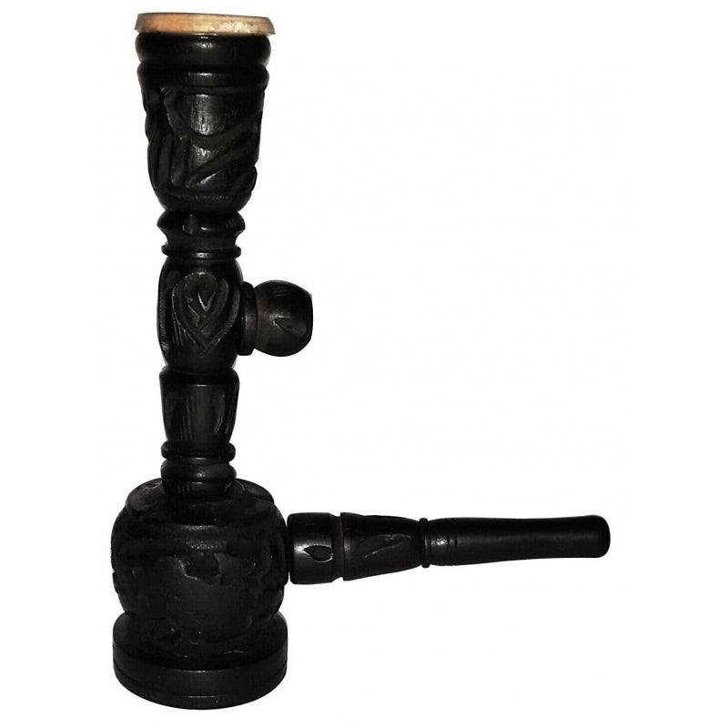 Moksha Combo Deal! 4.5" Multicolor Wooden Pipe, 5" Black Wooden 3-in-1 Pipe & 2" Acrylic Herb Grinder (gra218) Moksha Bongs