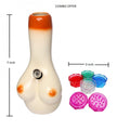 Ceramic bong with artistic half woman design Moksha