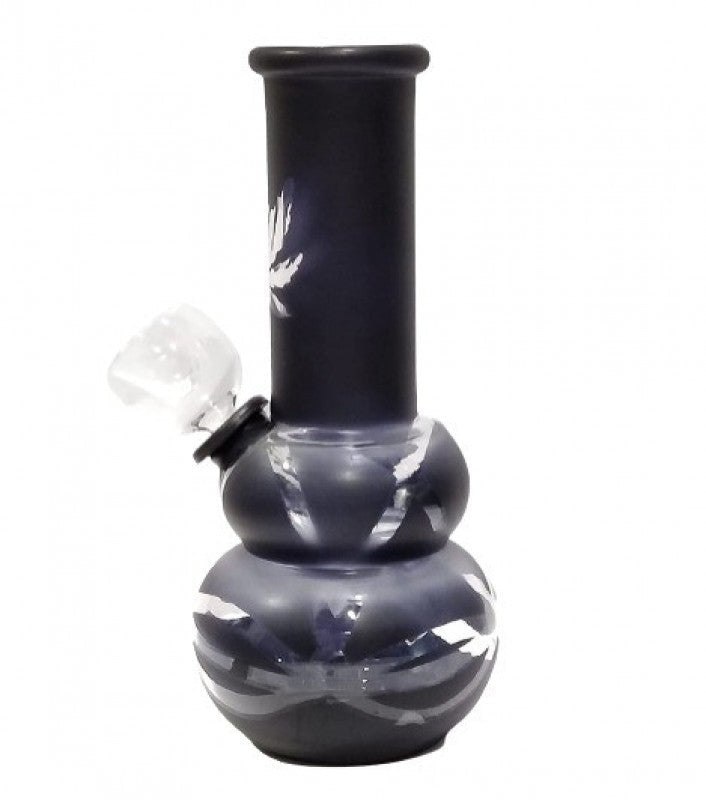 Moksha Combo Deal! 8" Rasta Glass Bong with Shooter & 5.5" Portable Glass Pipe (WPG5082BK) My Store