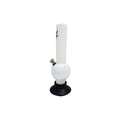 Flap9 10 Inch Milky White Acrylic Bong with 2 Inch White Cap Acrylic Grinder – Combo Deal Moksha Bongs