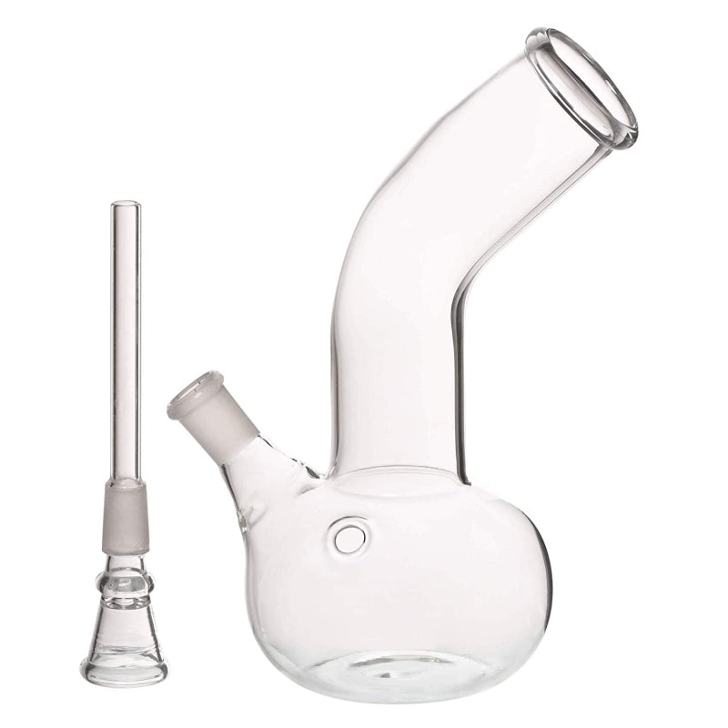 8 inch bend mini glass hookah bong by Moksha