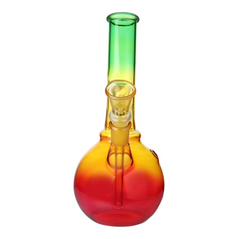 Moksha glass bong hookah waterpipe with shooter (rasta 8 inch)