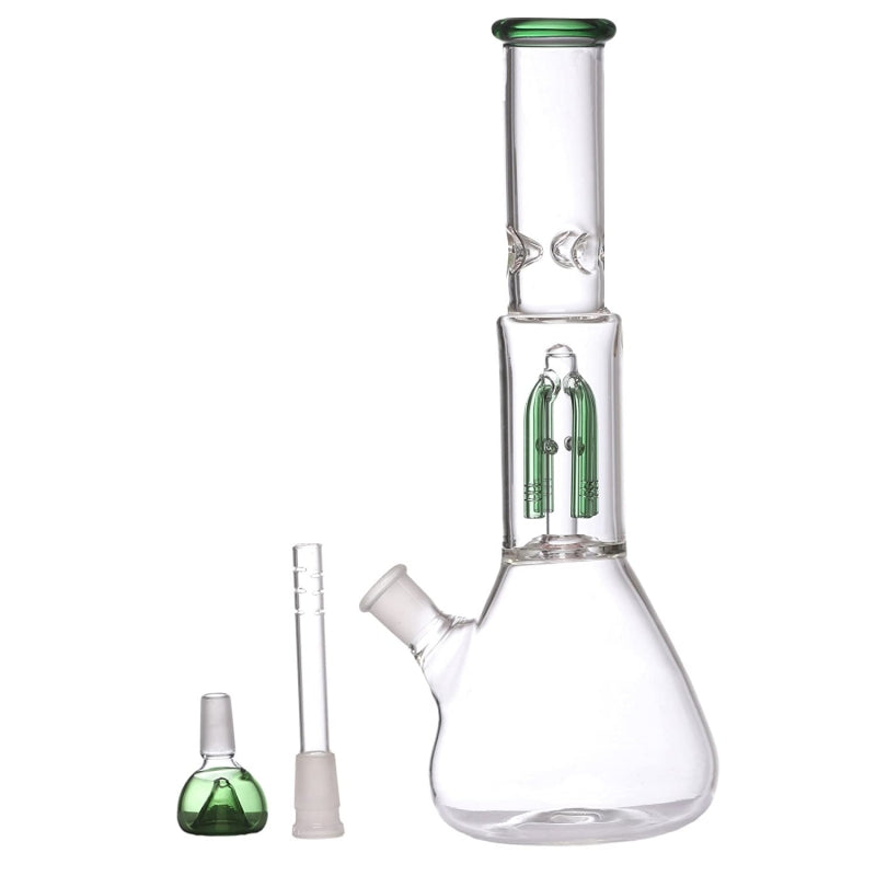 Moksha 13 inch glass bong green