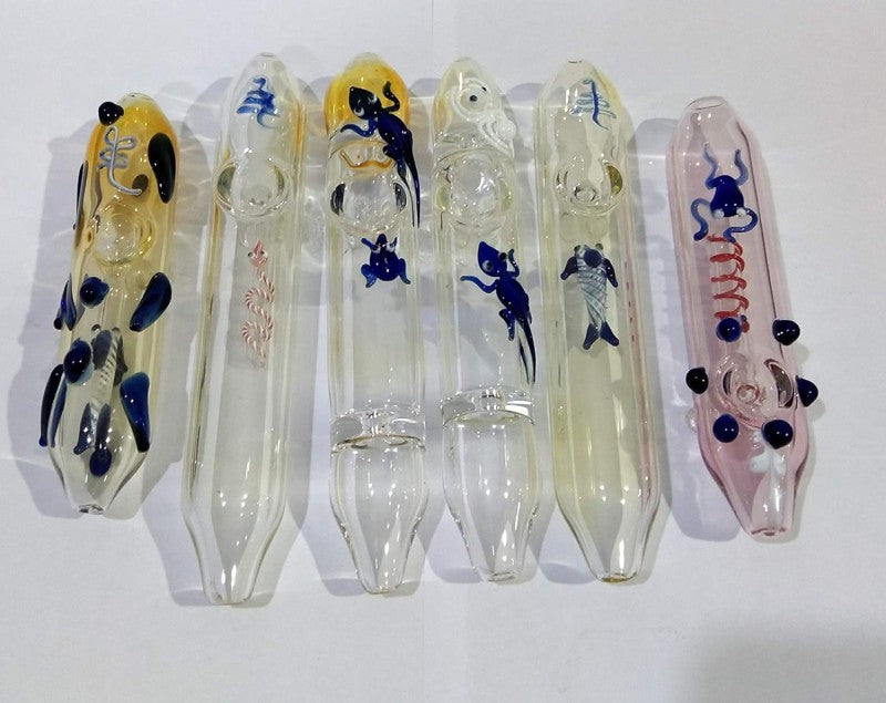 Moksha slim multicolor glass pipe