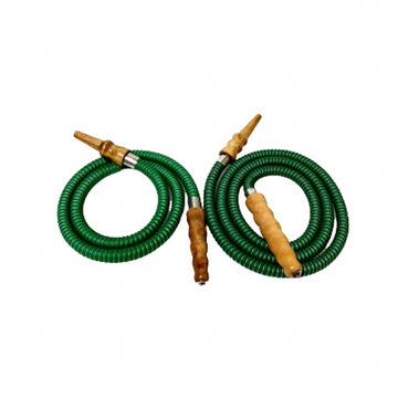 Set of 2 washable green hookah hoses