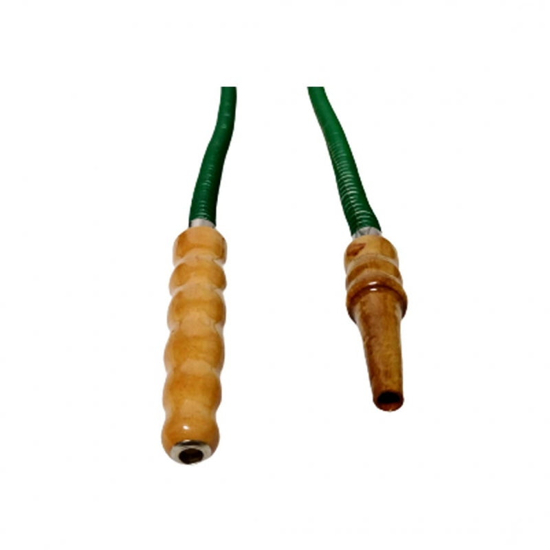 Flexible hookah pipe set in green by Moksha