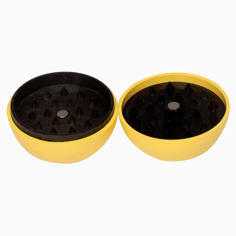 Magnetic acrylic grinder with smiley face