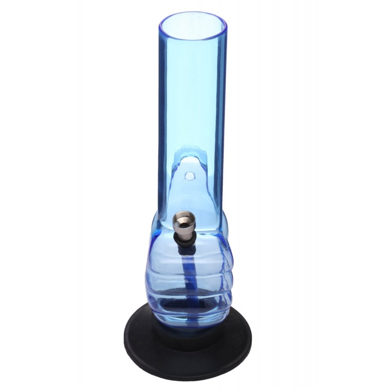 Moksha 12 inch thumbs up bong
Transparent sky blue acrylic water bong