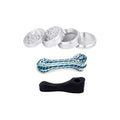 4-part 50mm grinder with wooden and glass pipes