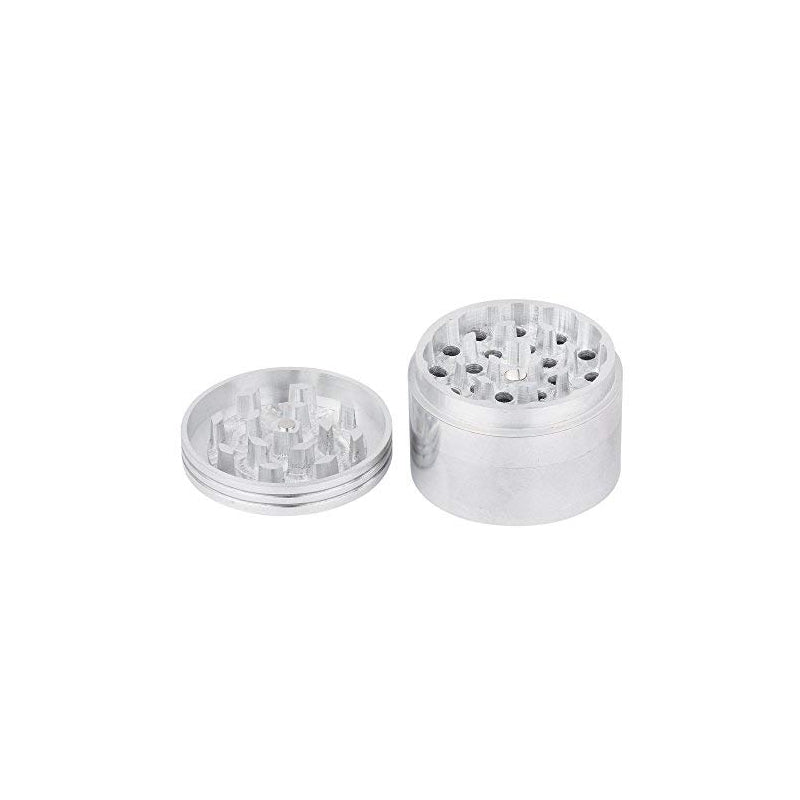 Glass and wooden pipe with metal herb crusher